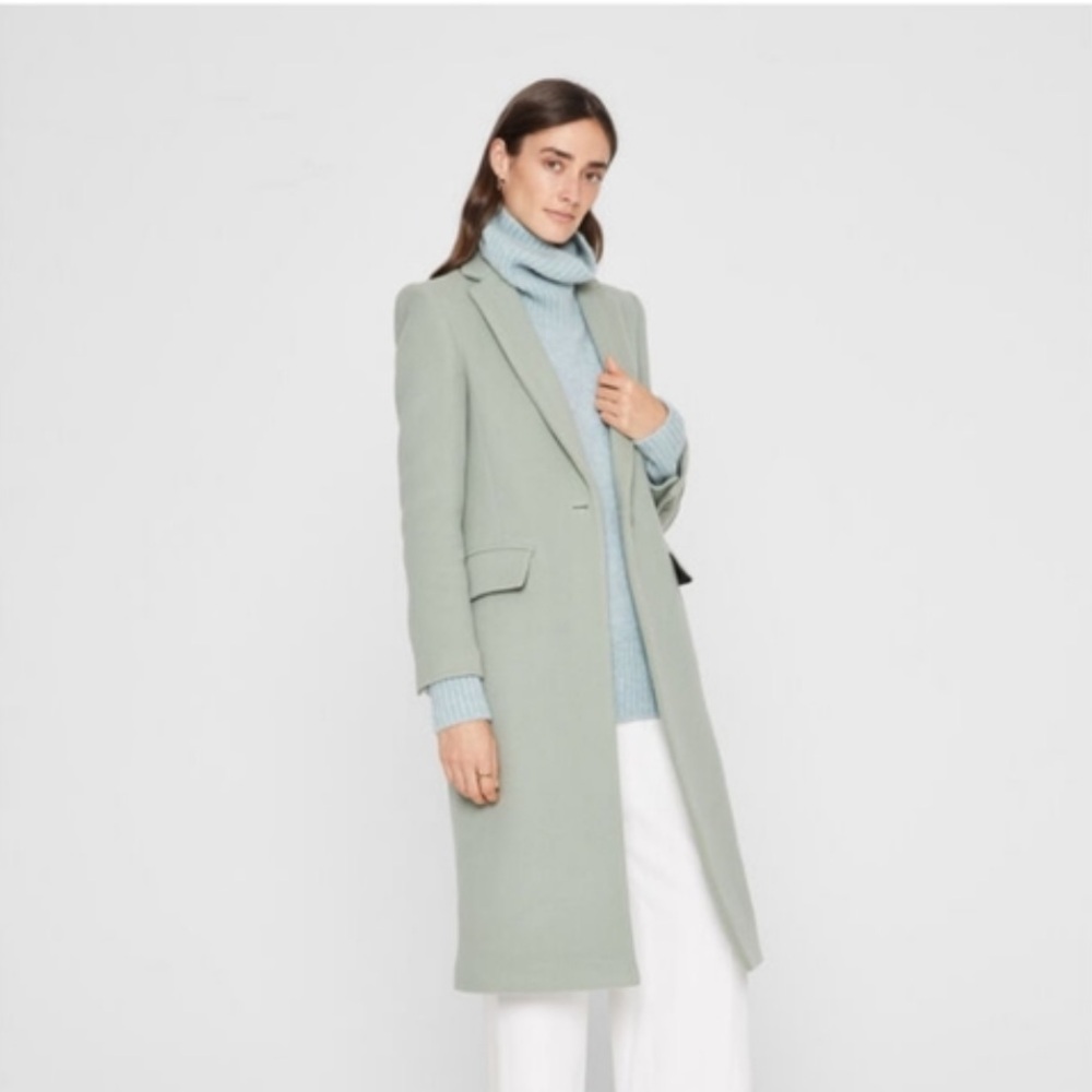 Club Monaco Mint Sage Tailored Coat S NWOT